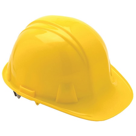 Front Brim Hard Hat, SL Series, Polyethylene, Type 1, Class E, Ratchet (4-Point), Side Slots, Yellow MPN:52LC96