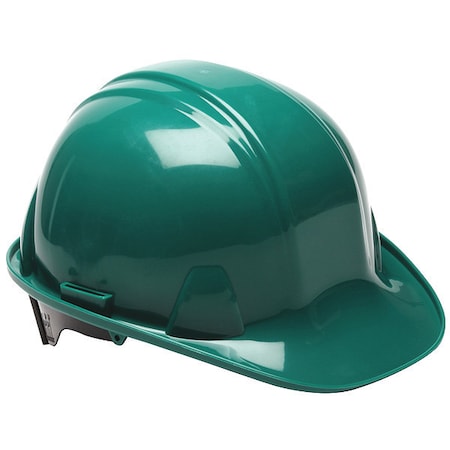 Front Brim Hard Hat, SL Series, Polyethylene, Type 1, Class E, Ratchet (4-Point), Side Slots, Green MPN:52LC98