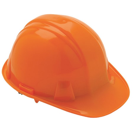 Front Brim Hard Hat, SL Series, Polyethylene, Type 1, Class E, Ratchet (4-Point), Side Slots, Orange MPN:52LC99