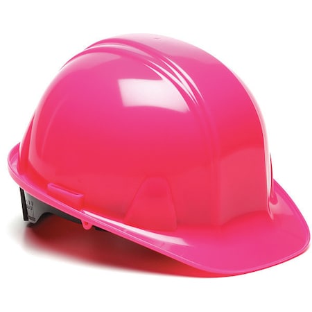 Front Brim Hard Hat, SL Series, Polyethylene, Type 1, Class E, Ratchet, Side Slots, Hi-Vis Pink MPN:52LD05