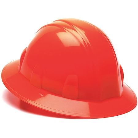 Hard Hat, SL, Polyethylene, 4 Point Ratchet, Type 1, Class E, Hi-Vis Orange MPN:52LD13