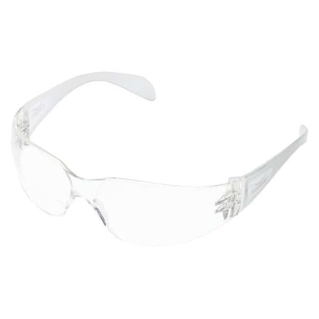 Starlite Reader Safety Glasses, Clear Wraparound Frame, 2.0 Diopter, Clear Lens, Universal MPN:52RW71