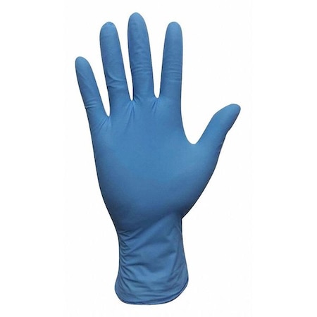 Disposable Gloves, 4.5 mil Palm, Nitrile, Powdered, XL (10), 100 PK, Blue MPN:53CV55