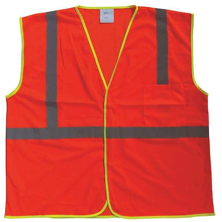 U-Block Vest, Class1 Orange/Red, L/XL MPN:53YK36