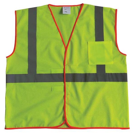 U-Block Vest, Class1 Yellow/Grn, 4XL/5XL MPN:53YK42