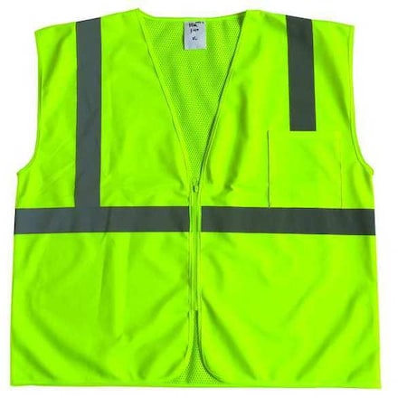 U-Block Vest, Class2 Yellow/Grn, M MPN:53YK92