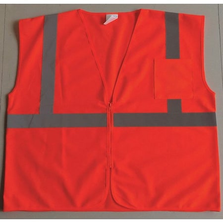 U-Block Vest, Class2 Orange/Red, L MPN:53YL34