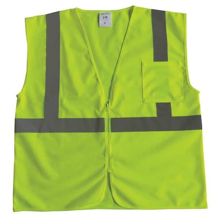 U-Block Vest, Class2 Yellow/Grn, XL MPN:53YL43