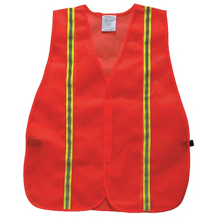 Back Stp Vest, Unrated Orange/Red, Univ MPN:53YL96