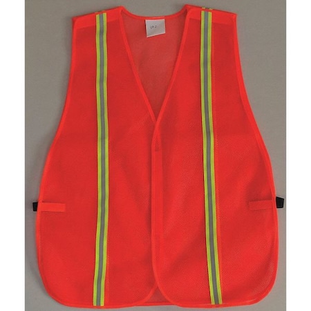 Back Stp Vest, Unrated Orange/Red, Univ MPN:53YM01