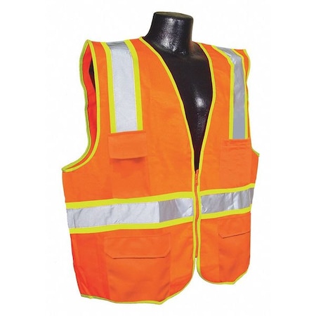 High Visibility Vest, Orange/Red, M MPN:53YM41