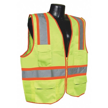 High Visibility Vest, Yellow/Green, 5XL MPN:53YM71