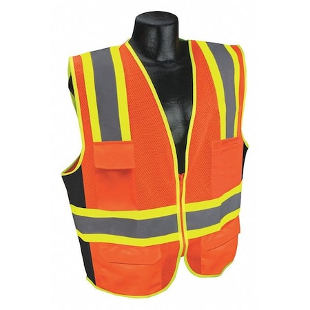 High Visibility Vest, Orange/Red, S MPN:53YM72