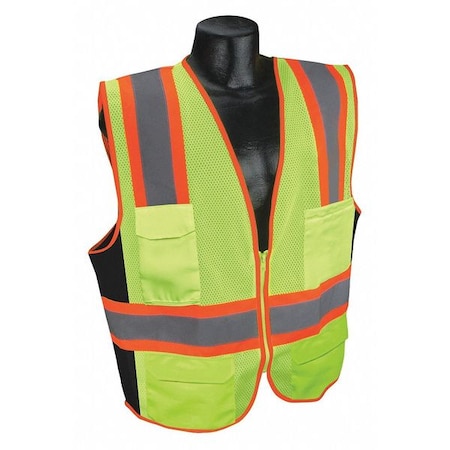 High Visibility Vest, Yellow/Green, 4XL MPN:53YM86
