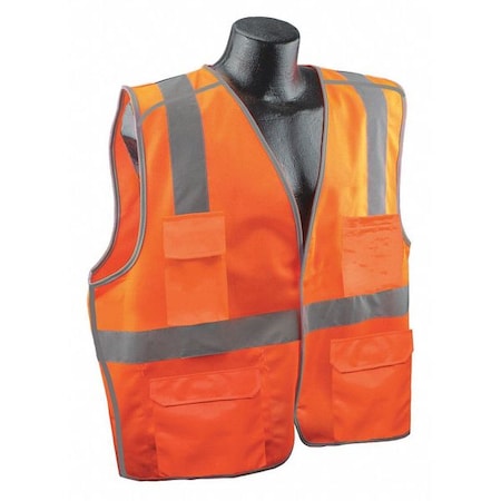 High Visibility Vest, Orange/Red, 2XL/3XL MPN:53YN07