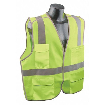 High Visibility Vest, Yllw/Green, 2XL/3XL MPN:53YN11