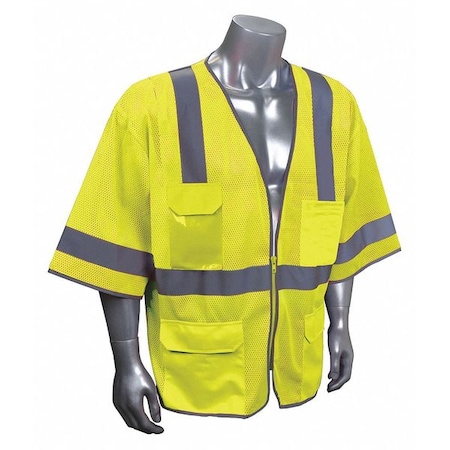 High Visibility Vest, Yellow/Green, XL MPN:53YN80