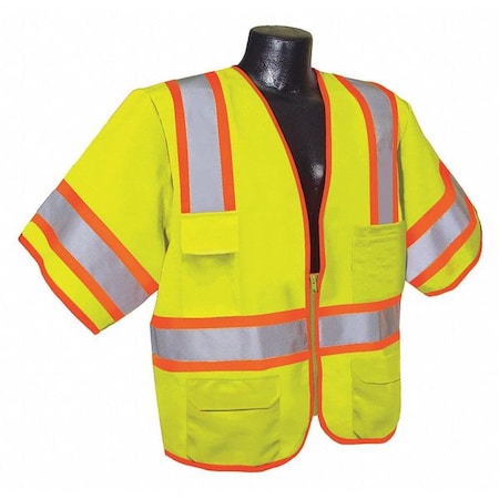 High Visibility Vest, Yellow/Green, 3XL MPN:53YP47