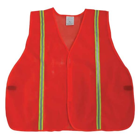 Back Stp Vest, Unrated Orange/Red, 3XL MPN:54VH93