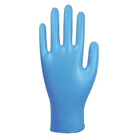 Disposable Gloves, Food-GradeGen Purpose, 2.5 mil Palm, Nitrile, Powder-Free, XL (10), 100 PK, Blue MPN:56JT50