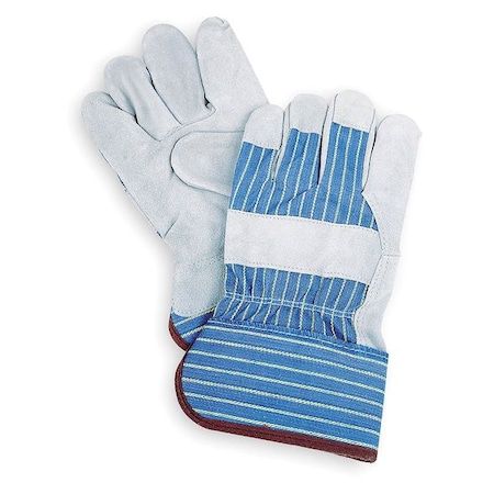 Leather Gloves, Cowhide, Safety Cuff, Wing Thumb, Full Finger, Gray, S, 1 PR MPN:5AJ44