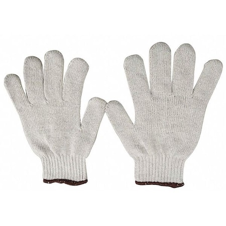 Knit Gloves, Cotton/Polyester, None Uncoated, Knit, Beige, XS, 1 PR MPN:5AJ51