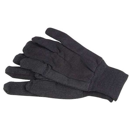 Knit Gloves, Cotton/Polyester, Dotted Palm, Knit, Brown, L, 1 PR MPN:5AX05