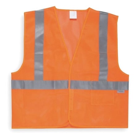 5XL Class 2 High Visibility Vest, Orange MPN:5NVE6