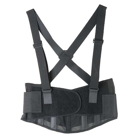 Back Support w/Stay, Black, Polyester, 2XL MPN:5T543