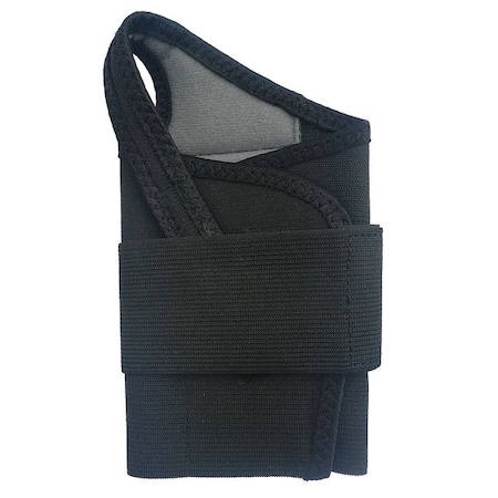 Wrist Support, 50% Polyester / 35% Latex / 15% Nylon, Single Strap, Right, Black, Size S MPN:5T545