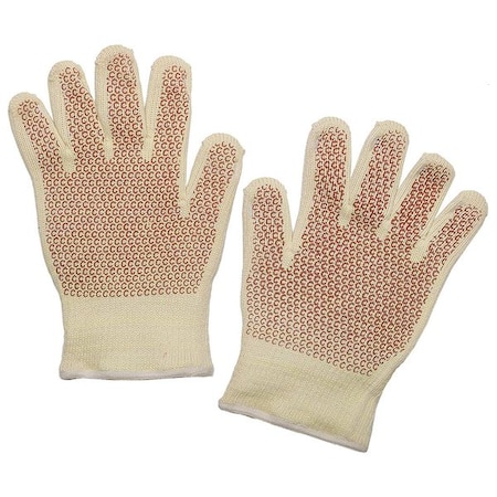 Condor Heat Resistant Gloves, Kevlar®/Cotton, 400 Degrees F Max Temp., Knit Cuff XL ( 10 ), 1 PR MPN:5T942