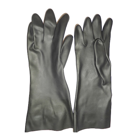 Chemical Resistant Gloves, Neoprene, 12 in L, 25 mil, Black, XL, 1 PR MPN:60KV26