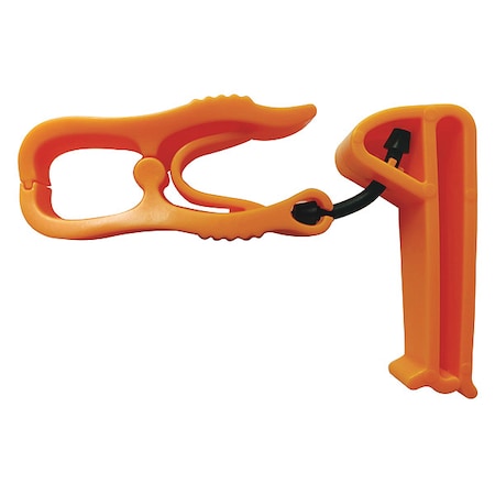 Glove Holder Clips, Plastic, Orange, 4-3/4 in L MPN:60NK50