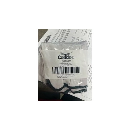 Leather Drivers Gloves, Shirred Slip-On Cuff, Keystone Thumb, White, M, 1 PR MPN:60NM47