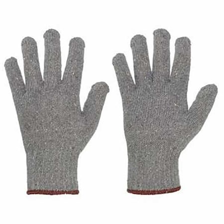 Knit Gloves, Seamless Knit, Cotton, Uncoated, Gray, L, 1 Pair MPN:60VY33