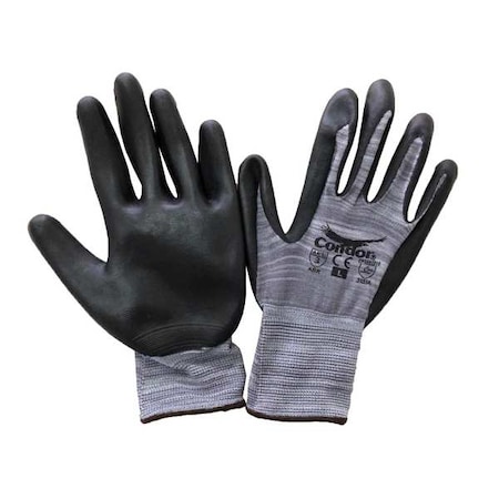Coated Gloves, Nitrile, Sandy, Palm, 3 Abrasion Level, Black/White, XS (6) 1 PR MPN:60VY80