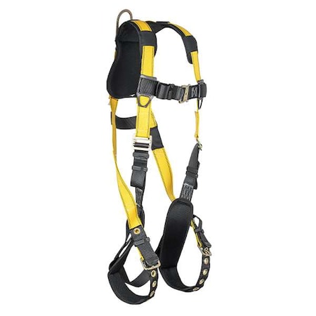 Full Body Harness, Universal (S/M/L), 420 lb, Quick-Connect Chest/ Tongue Leg Straps, Back D-Ring MPN:61DD33