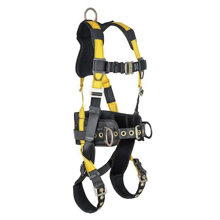 Not Applicable Full Body Harness, L/XL, 420 lb, Quick-Connect Chest/ Tongue Leg Straps MPN:61DD43