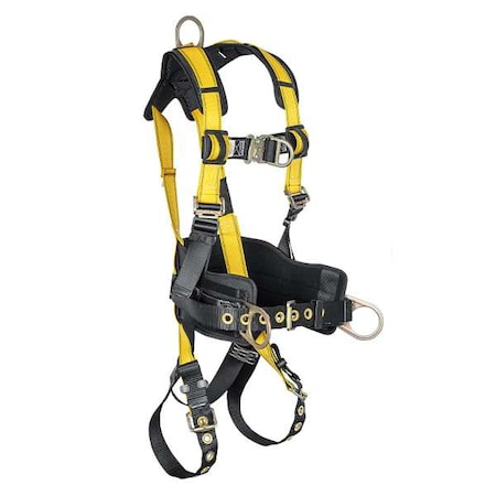 Not Applicable Full Body Harness, M, 420 lb, Quick-Connect Chest/ Tongue Leg Straps MPN:61DD46