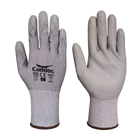 Knit Gloves, Cut Level A2, Dipped, Polyurethane, Smooth, M 1 PR MPN:61JC34
