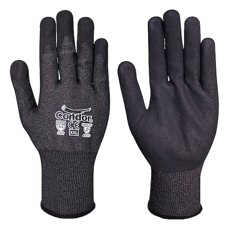 Knit Gloves, Cut Level A4, Dipped, Nitrile, Sandy, M 1 PR MPN:61JC49
