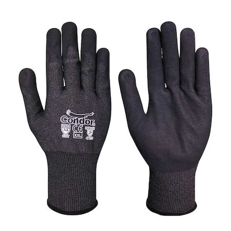 Knit Gloves, Cut Level A4, Dipped, Nitrile, Sandy, XL 1 PR MPN:61JC51