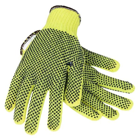 Cut Resistant Coated Gloves, Cut Level A2, Dotted, PVC, Dotted, L 1 PR MPN:6AC97