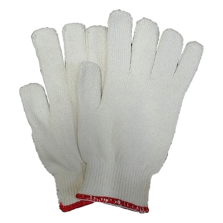 Condor Heat Resistant Gloves, Polyester/cotton, 250 Degrees F Max Temp., Knit Cuff White, S ( 7 ) MPN:6AF64