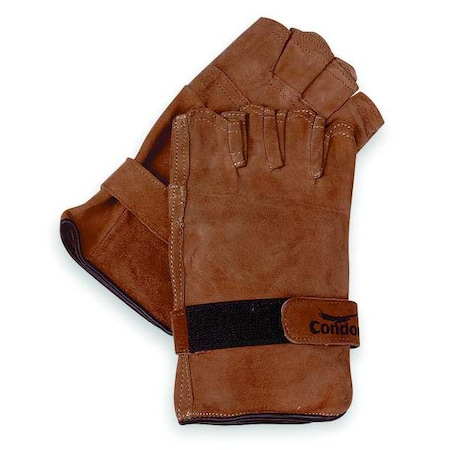 Leather Drivers Gloves, Hook-and-Loop Cuff, Wing Thumb, Brown, L, 1 PR MPN:6JJ99