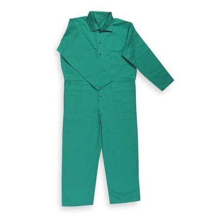Coverall, 3XL, 32 in Inseam, Flame-Retardant Treated Cotton, Buttons MPN:6NB97