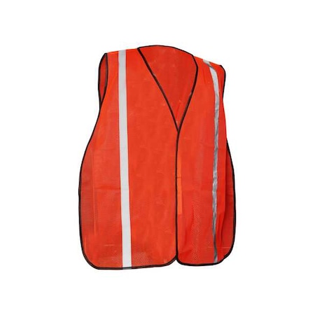 Hi-Vis Safety Vest S, M Class Not Rated Vertical Back, Hook and Loop 0 Pockets, No Mic Tab MPN:786F31