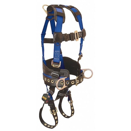 Condor Full Body Harness, L/XL, 425 lb., Mating Chest/ Tongue Leg Straps, Back, Hips D-Ring MPN:7DD49