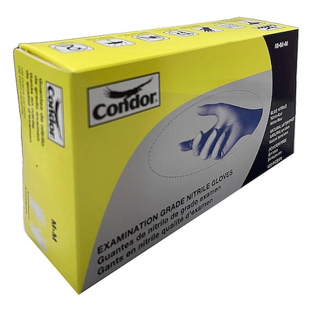 Disposable Gloves, Chemical-Resistant/Medical Grade, 4 mil, Nitrile, Powder-Free, M, 100 PK, Blue MPN:819MF9