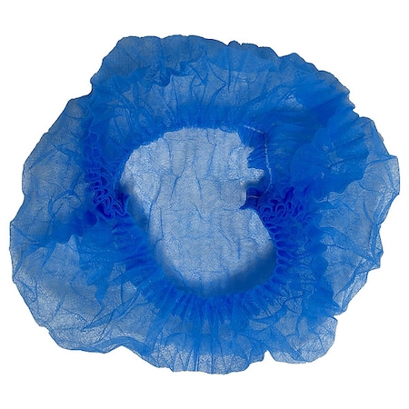 Bouffant Cap, Polypropylene, 24 in Dia., Blue, 1000 PK MPN:819RZ8